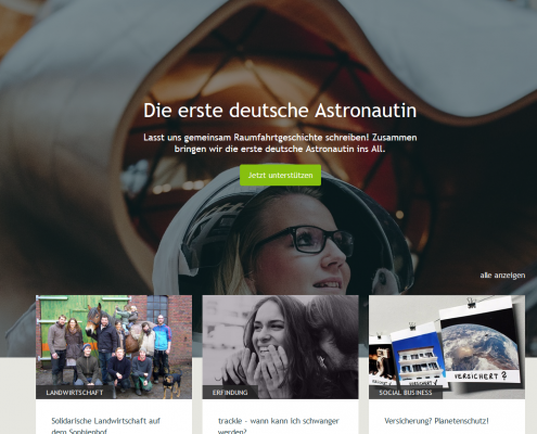 Die einzige deutsche Plattform für Crowdfunding: Startnext