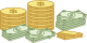 cash and gold coin finance money treasure cartoon vector illustration SBI 300243783